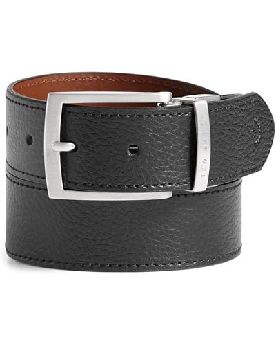 Ted Baker Bream Reversible Leather Belt - Black