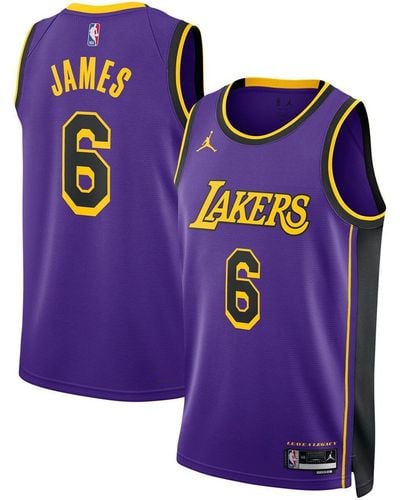 Nike Brand Anthony Davis Los Angeles Lakers 2022/23 Statement Edition Swingman Jersey - Purple