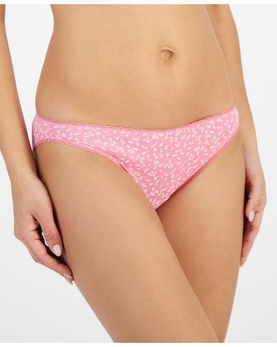 Charter Club Everyday Cotton Bikini Underwear - Pink