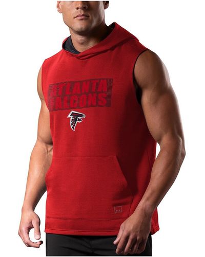 MSX by Michael Strahan Atlanta Falcons Marathon Sleeveless Pullover Hoodie - Red