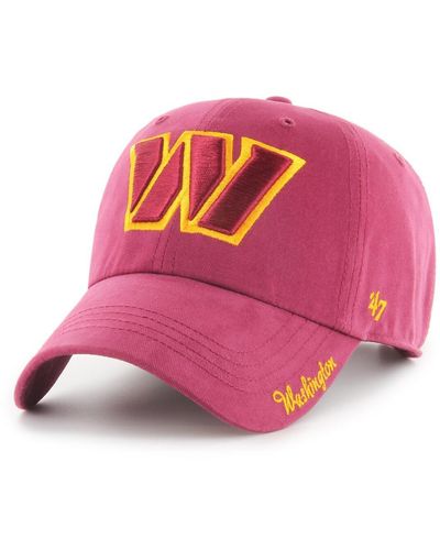 '47 Washington Commanders Miata Clean Up Primary Adjustable Hat - Pink
