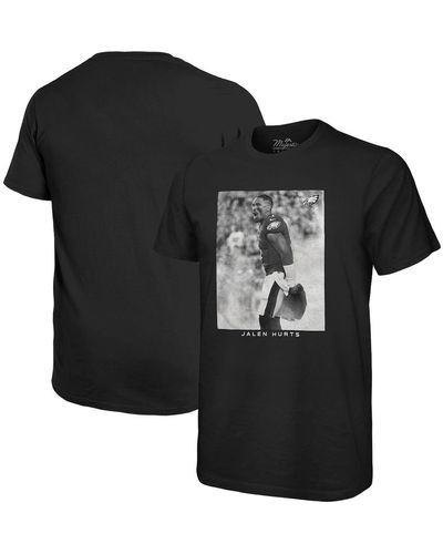 Majestic Threads Jalen Hurts Philadelphia Eagles Oversized Player Image T-shirt - Black