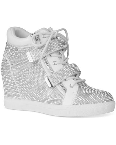 INC International Concepts Debby Wedge Sneakers, Created For Macy's - Gray