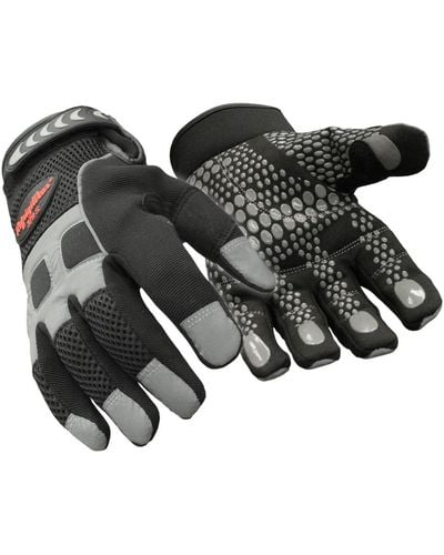 Refrigiwear Insulated Fleece Lined Hivis Super Grip Performance Work Gloves - Black