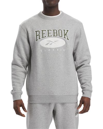 Reebok Archive Crewneck Logo Sweatshirt - Gray