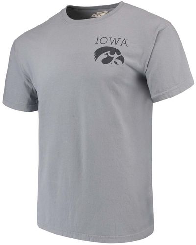 Image One Iowa Hawkeyes Comfort Colors Campus Scenery T-shirt - Gray