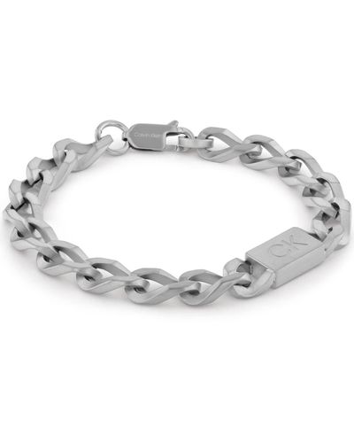 Calvin Klein Stainless Steel Chain Link Bracelet - Metallic