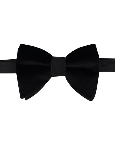 Alfani Oversized Velvet Solid Bow Tie - Black
