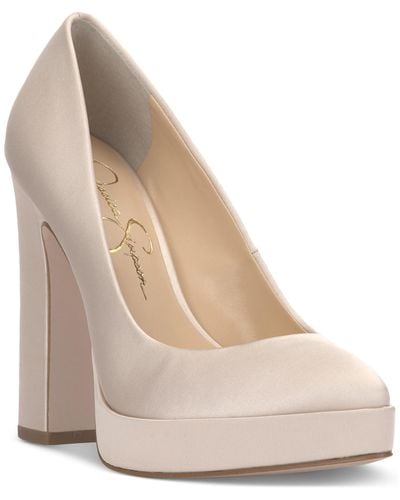 White jessica deals simpson pumps