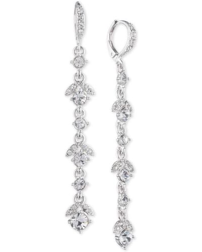 Givenchy Crystal Linear Drop Earrings - Metallic