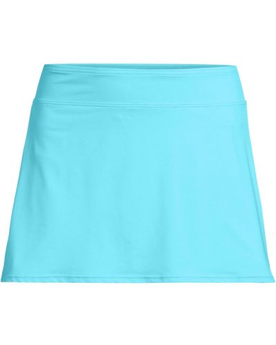 Lands' End Tummy Control Swim Skirt Swim Bottoms - Blue
