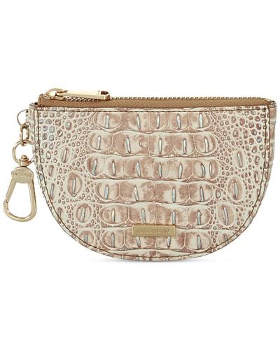 Brahmin Britt Embossed Leather Coin Purse - White