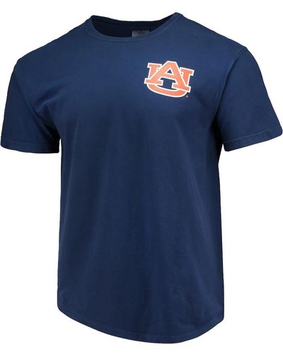 Image One Auburn Tigers Baseball Flag Comfort Colors T-shirt - Blue