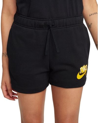 Nike Sportswear Club French Terry Graphic Fleece Shorts - Black