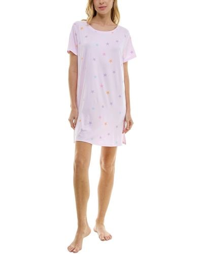 Roudelain Printed Short-sleeve Sleepshirt - Pink