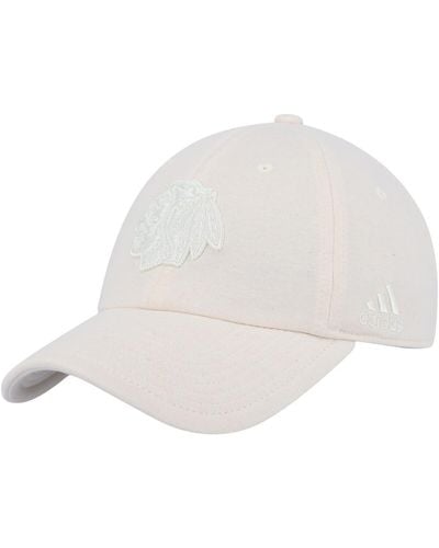 adidas Chicago Blackhawks Zero Dye Slouch Adjustable Hat - White