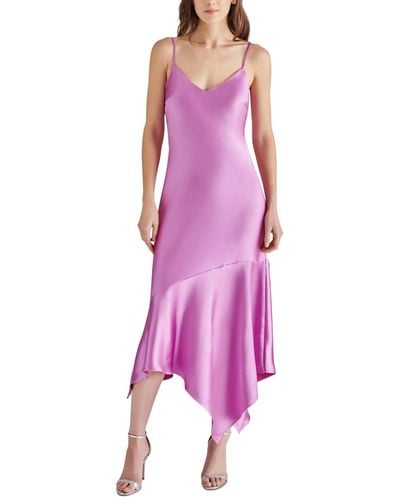 Steve Madden Lucille Satin Slip Dress - Purple
