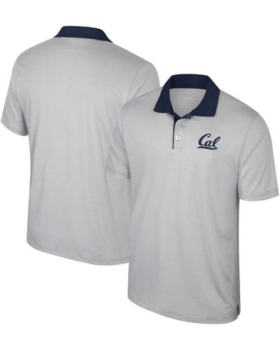 Colosseum Athletics Cal Bears Tuck Striped Polo Shirt - Gray