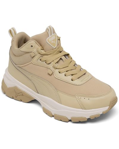 PUMA Cassia Via Mid Casual Sneaker Boots From Finish Line - Natural