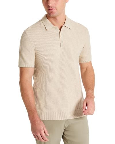 Kenneth Cole Lightweight Knit Polo - Natural