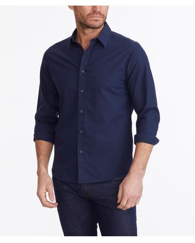 UNTUCKit Regular Fit Wrinkle-free Castello Button Up Shirt - Blue