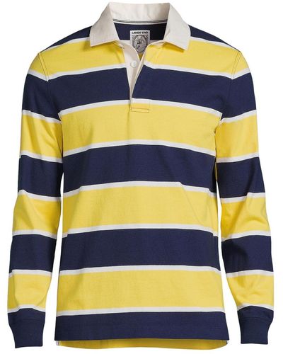 Lands' End Long Sleeve Rugby Shirt - Yellow