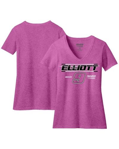 Hendrick Motorsports Team Collection Chase Elliott V-neck T-shirt - Purple