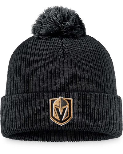 Fanatics Vegas Golden Knights Core Primary Logo Cuffed Knit Hat - Black