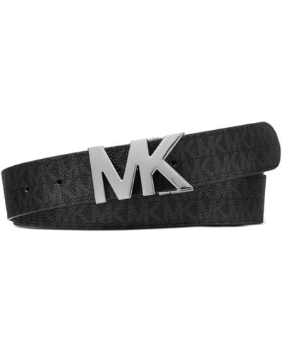 Michael Kors Signature Reversible Logo Buckle Belt - Black