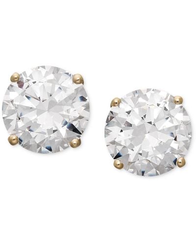 Arabella Cubic Zirconia Stud Earrings - Metallic