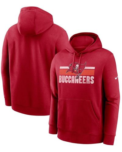 Nike Tampa Bay Buccaneers Club Fleece Pullover Hoodie - Red