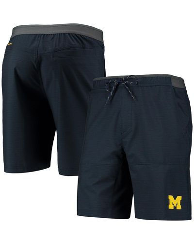 Columbia Michigan Wolverines Twisted Creek Omni-shield Shorts - Blue