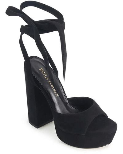 Paula Torres Shoes Cannes Platform Sandals - Black