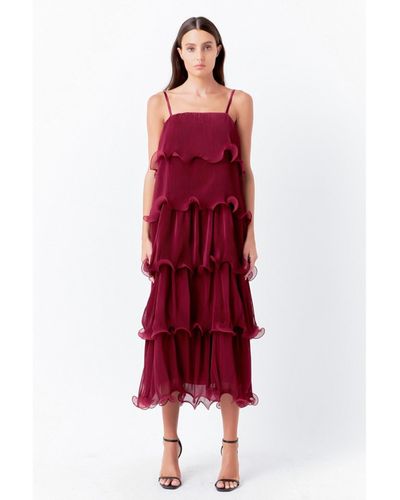 Endless Rose Pleated Tiered Long Dress