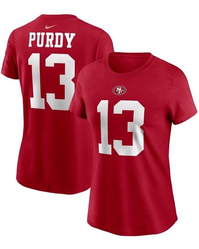 Nike Brock Purdy San Francisco 49ers Player Name And Number T-shirt - Red