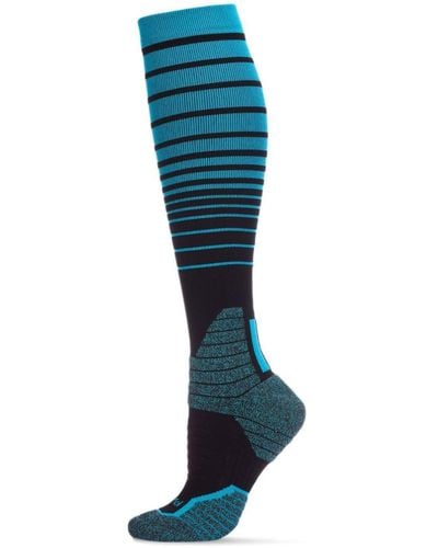Memoi Gradient Compression Socks - Blue