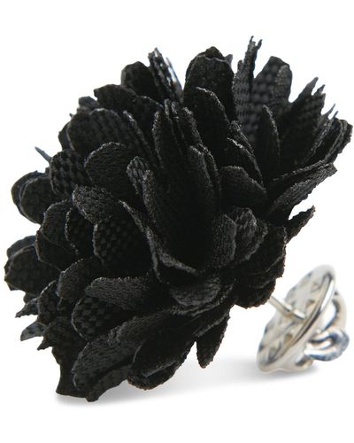 Con.struct Con.struct Ceremony Satin Checkerboard Flower Lapel Pin - Black
