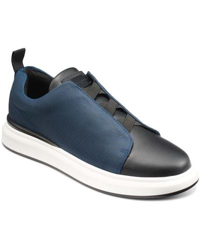 Karl Lagerfeld Laceless Front Elastic Detail Sneaker - Blue