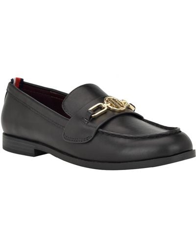 Tommy Hilfiger Izina Casual Ornamented Loafers - Black