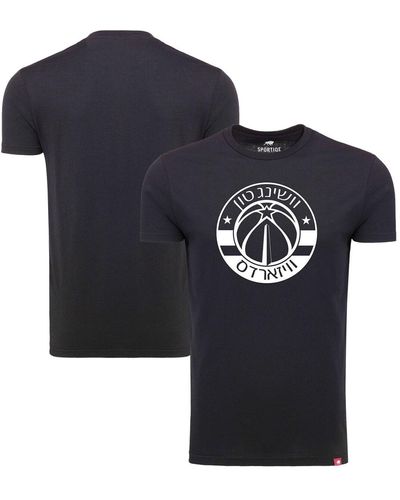 Sportiqe Washington Wizards Hebrew Language Comfy Tri-blend T-shirt - Blue