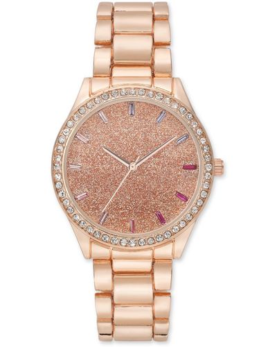 INC International Concepts Gold-tone Bracelet Watch 36mm - Pink