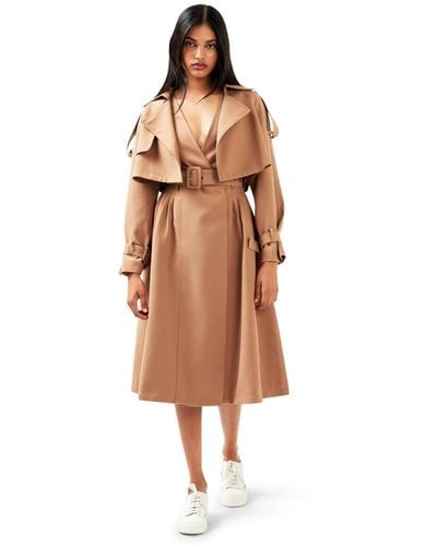 Belle & Bloom Manhattan Cropped Trench - Brown