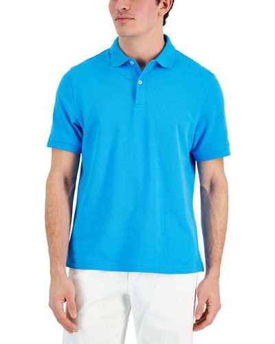 Club Room Classic Fit Performance Stretch Polo - Blue