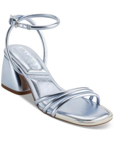 DKNY Trixie Ankle-strap Block-heel Sandals - Blue