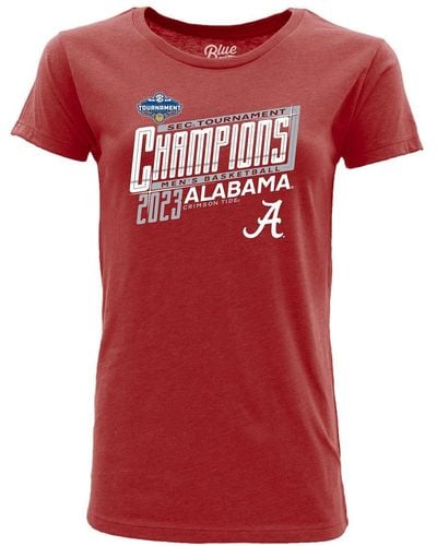 Blue 84 Alabama Tide 2023 Sec Basketball Conference Tournament Champions Locker Room T-shirt - Red