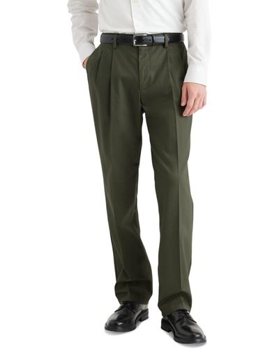 Dockers Classic-fit Signature Iron-free Khaki Pleated Pants - Green