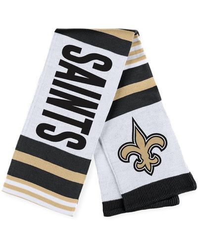 WEAR by Erin Andrews New Orleans Saints Jacquard Striped Scarf - Black