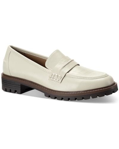 Style & Co. Wandaa Slip-on Lug Loafer Flats - White