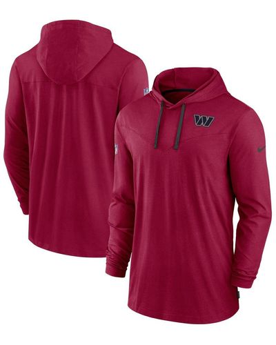 Nike Washington Commanders Sideline Pop Performance Pullover Long Sleeve Hoodie T-shirt - Red