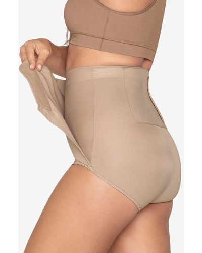Leonisa High-waisted Firm Compression Postpartum Panty - Natural
